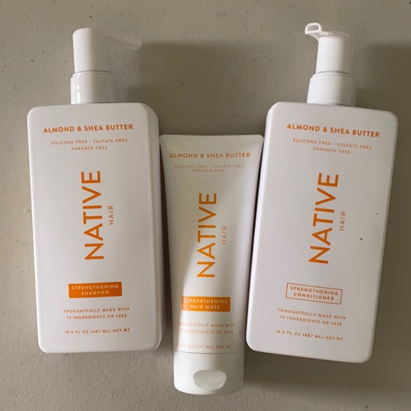 Native Hair Native Almond Shea Butter Hair Care Bundle Shampoo